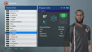PES 2019 Manchester United all player Ratings and FACE