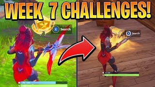 Fortnite ALL WEEK 7 CHALLENGES GUIDE! – Road Trip Treasure Map Battle Stars (Battle Royale Season 5)