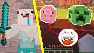 ELSA ABRE HUEVO KINDER - MINECRAFT