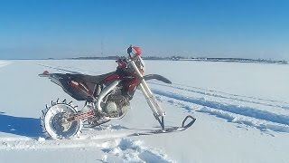 Коварный снег! Эндуро зимой + Лопацикл испытания + комменты и живой звук