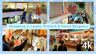 Christmas in Leeds. Shopping at primark and Home Bargains