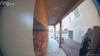 Delivery driver urinates near front porch in Chandler
