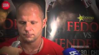 Тренировка Федора Емельяненко, Интервью