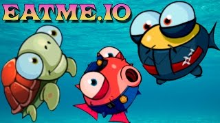 3 рыбки прокаченные ПИРАНЬЯ РЫБА ЁЖ и ЧЕРЕПАХА EATME.IO #16