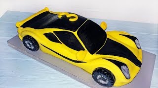 Машина Феррари Сборка и Оформление Торта Мастикой \ Cake Ferrari Car