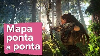 Horizon: Zero Dawn - Tamanho do Mapa - Map size - PS4 Pro