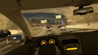 City Car Driving 1.5.5 - Snowy Drunk Driving at Night