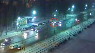 ДТП (авария г. Волжский) пр. Ленина ул. Мечникова 18-12-2018 08-00
