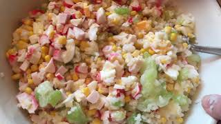 Салат с мороженными огурцами