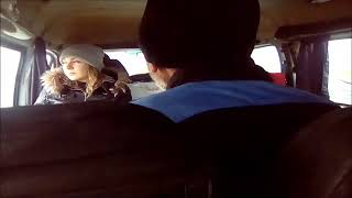 Прикол!Бомж пристает к девушке в маршрутке!Скрытая камера