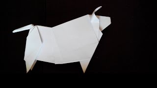 Бык оригами, bull origami