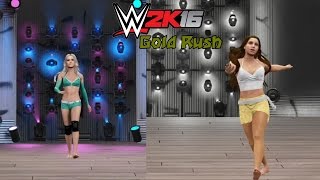 Kelly Kelly vs. Mickie James  - Barefoot Gold Rush | Sexy WWE2K16 barefoot Match