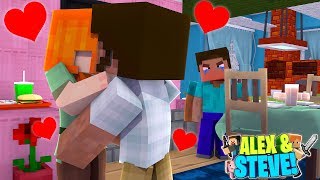 ALEX CHEATS ON STEVE WITH HER EX BOYFRIEND!! Minecraft - Little Donny Adventures