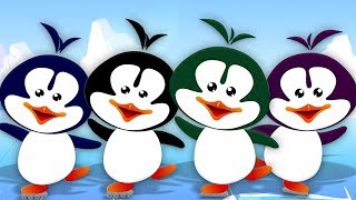 Пять маленьких пингвинов | рифмы на русском | учебные номера для детей | Five Little Penguins