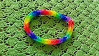 Как плести радужный браслет из резинок Rainbow loom?