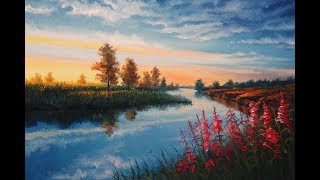 ? ХуДоЖнИкИ | Живопись | Картина маслом  | Пейзаж утро | Рисуем вместе | Александр Григорьев