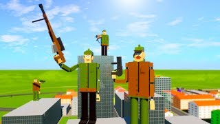 ЛЕГО РАЗБОРКИ В ЛЕГО СИТИ! САМАЯ СМЕШНАЯ ЛЕГО ДУЭЛЬ МЕЖДУ КОСЫМИ СОЛДАТАМИ В БРИК РИГС! (Brick Rigs)