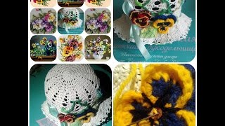анютины глазки (вяжем крючком цветы
