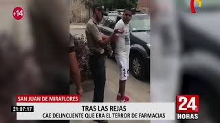 SJM: detienen a delincuente que robaba farmacias