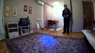 Trex 450 Pro hovering in house (FullHD)