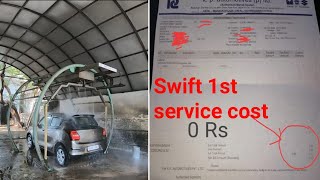 maruti suzuki SWIFT Vxi 2019 1st Service Cost/swift maintenance cost/  first service after 1000 km