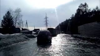 Потоп на улице Боровая в Бердске