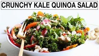 CRUNCHY KALE QUINOA SALAD || Quick + Easy