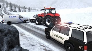 ?BeamNG Drive | Vos Défis | COURSE POURSUITE ! Tracteur VS Police!