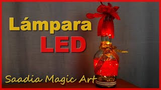 ? Botella con LUCES LED ? lámpara decorativa con BOTELLA de VIDRIO