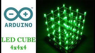 Arduino Uno R3 - Led cube 4*4*4 - How to make - with Sketch(Code)