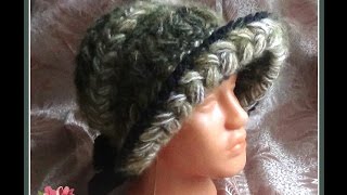Вяжем крючком шляпку-капор   Часть 1