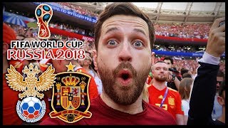 SPAIN vs RUSSIA! PENALTY SHOOTOUT & PARTY IN MOSCOW! - RUSSIA WORLD CUP 2018