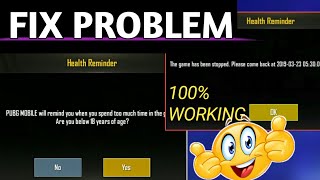 Pubg Mobile how to remove health reminder & 6 hours restriction | How to unban pubg account