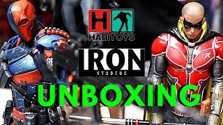 UNBOXING!! Deathstroke y Robin IRON STUDIOS Batman Arkham por Habi Toys