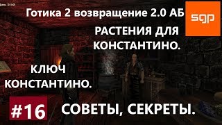#16 Готика 2 возвращение 2.0  РАСТЕНИЯ ИЛИ СПИСОК ТРАВ ДЛЯ КОНСТАНТИНО, КЛЮЧ КОНСТАНТИНО. СЕКРЕТЫ