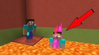 ПРО СКИНУЛ ХЕРОБРИНА В ЛАВУ В МАЙНКРАФТ ! НУБ ПРОТИВ ПРО ТРОЛЛИНГ ЛОВУШКА MINECRAFT Мультик нубик !