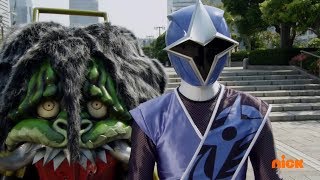 Power Rangers Super Ninja Steel - Power Rangers vs Evil Blue Ranger | Episode 5 "Game Plan"