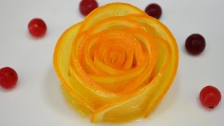 Роза из апельсина