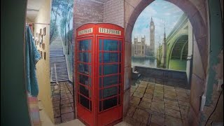 роспись стен аэрографом, аэрография, видео для начинающих, аэрография на стенах