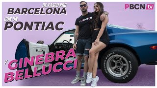 ? En un  PONTIAC Firebird 350 de 1970 por Barcelona con ❤️ GINEBRA BELUCCI ❤️ actriz NOPOR ?