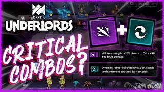 Full Critical 6 Assasins + Primordial  Dota Underlords Gameplay #1