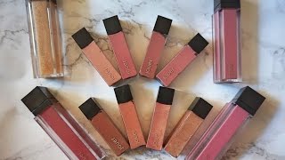 jouer matte liquid lipsticks and lip glosses swatches