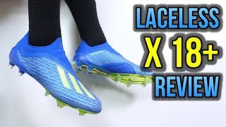 MO SALAH NEW FOOTBALL BOOTS! - LACELESS ADIDAS X 18+ (REVIEW + ON FEET)
