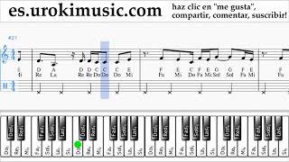 Tutorial de Piano (mano derecha) DJ Khaled, Justin Bieber - No Brainer Clases Notas um-ih927