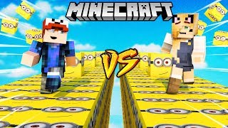 SZALONY WYŚCIG! - MINIONKI LUCKY BLOCKI MINECRAFT (Minions Lucky Block Race) | Vito vs Bella