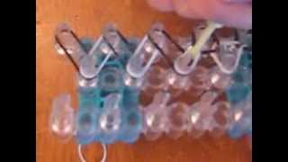 Easy Beginner Single Loop rubber band bracelet rainbow loom, royal tutorial step by step DIY