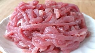 炒肉時千萬別直接下鍋炒，我來教你正確做法，肉不柴也不腥！ 【家味美食】
