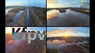 chaser c1 . flight over the lake on a sunset ? flying wing  Folding Propeller
