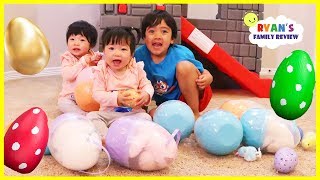 Emma vs Kate Easter egg Hunt Surprise Toys for kids with Ryan's Family Review