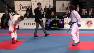 Team Male Kumite. AZERBAIJAN vs FRANCE. 2015 European Karate Championships